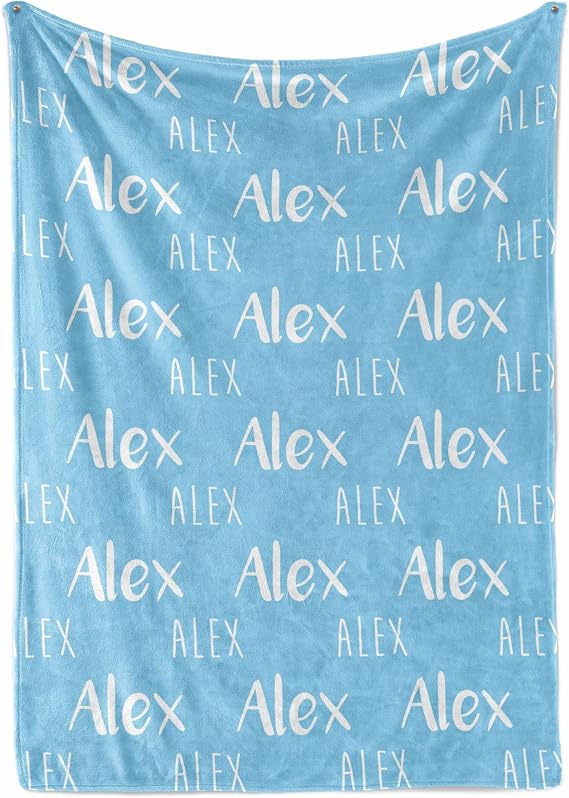 Personalized Name Blanket, Custom Soft & Cozy Throw for Kids