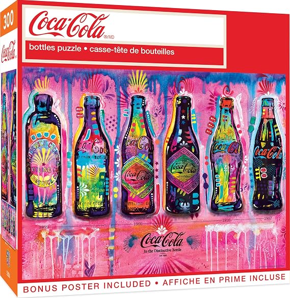 MasterPieces 300 Piece EZ Grip Jigsaw Puzzle - Coca-Cola Bottles - 18"x24"