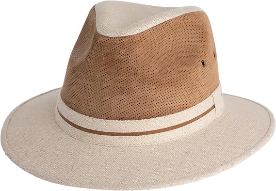 Henschel Bixby Outdoor Safari Hat - Adventure Outback Brim Hats for Men - Durable Cowboy Explorer Hat for All Season