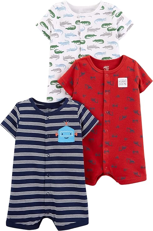 Simple Joys by Carter's Baby Boys 3-Pack Snap-up Rompers Rompers