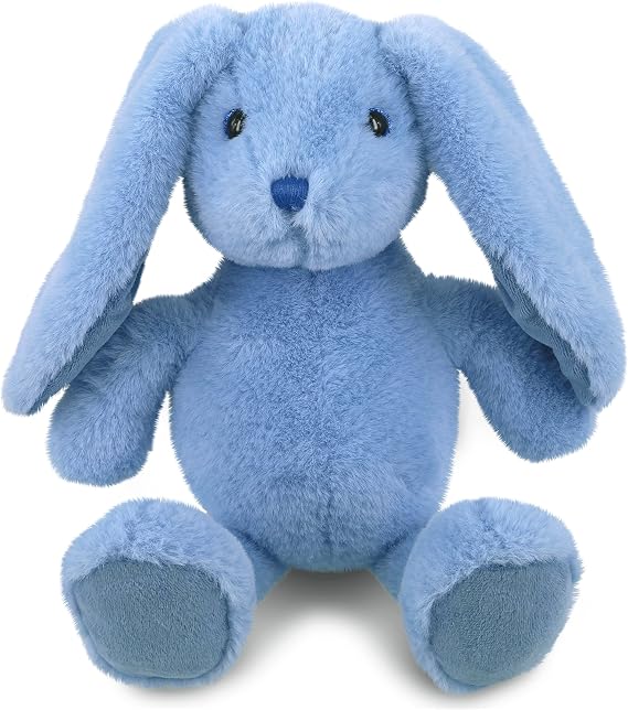 DolliBu Baby Blue Rabbit Plush - Super Soft Bunny Stuffed Animal, Adorable Realistic Stuffed Animal Bunny Toy for Boys and Girls, Cute Farm Life Plush Rabbit Gift for Baby, Kids, Adults - 8 Inches