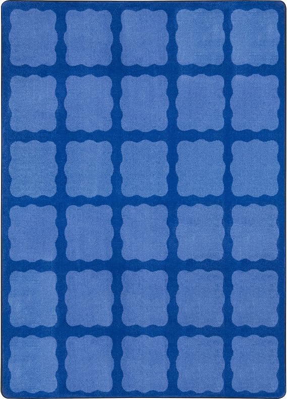 Joy Carpets Kid Essentials Simply Squares Area Rug in Color Multi, 7'8" x 10'9"
