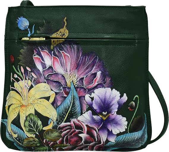 Anuschka Women's Slim Crossbody With Front Zip - 452