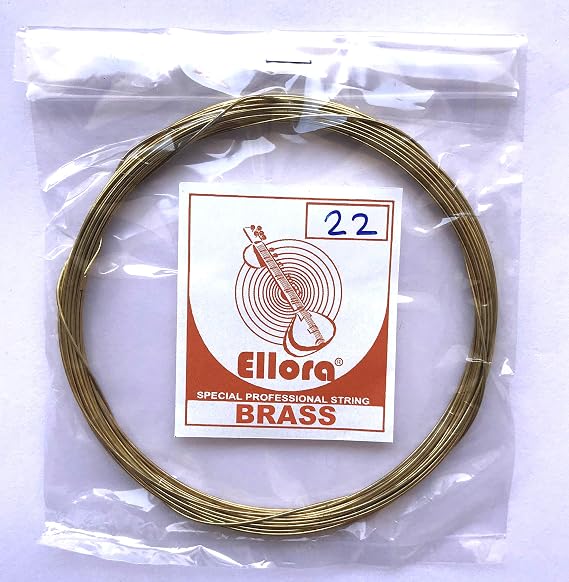 Brass String Coil Gauge 22, 0.660 mm, 0.026 inch For Sitar Sarod Veena Surbahar