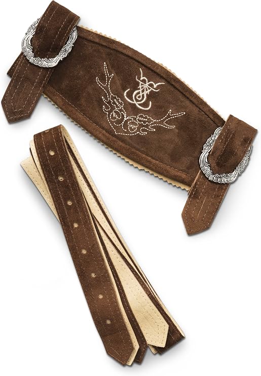 Schoneberger Men's Bavarian Suspenders for Lederhosen - Oktoberfest Leather Trousers Suspenders classic