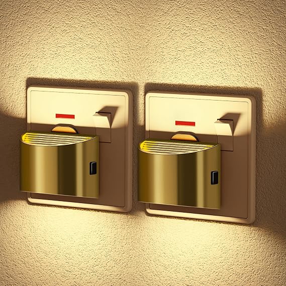 JandCase Night Light Plug in Wall, 2 Pack Night Light Dusk to Dawn Sensor