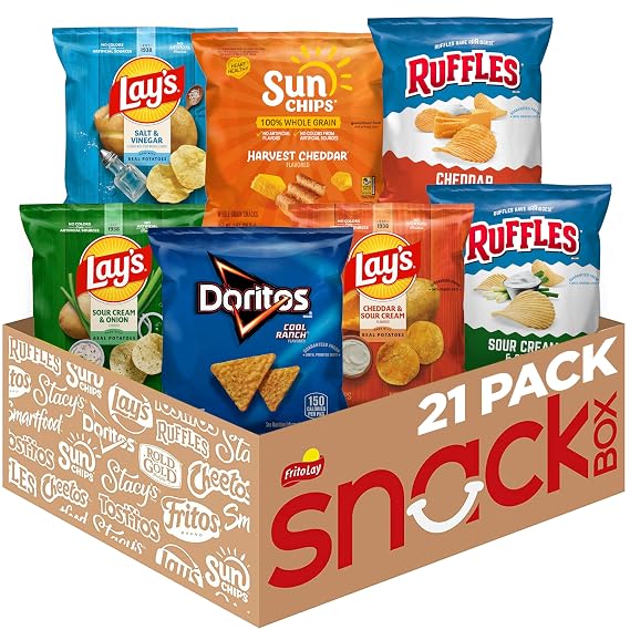 Frito-Lay Tangy Favorites Mix, Variety Pack of Chips (Pack of 21)