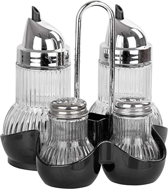 Fackelmann Handle Oil and Vinegar, Salt & Pepper Shaker Set