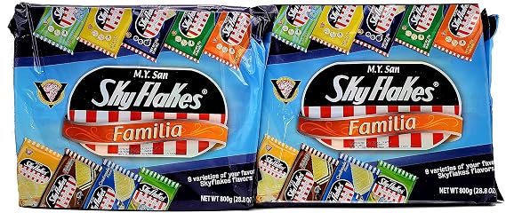 Monde, Skyflakes Crackers Filipino Snack Crackers Variety Pack Familia Set of 2