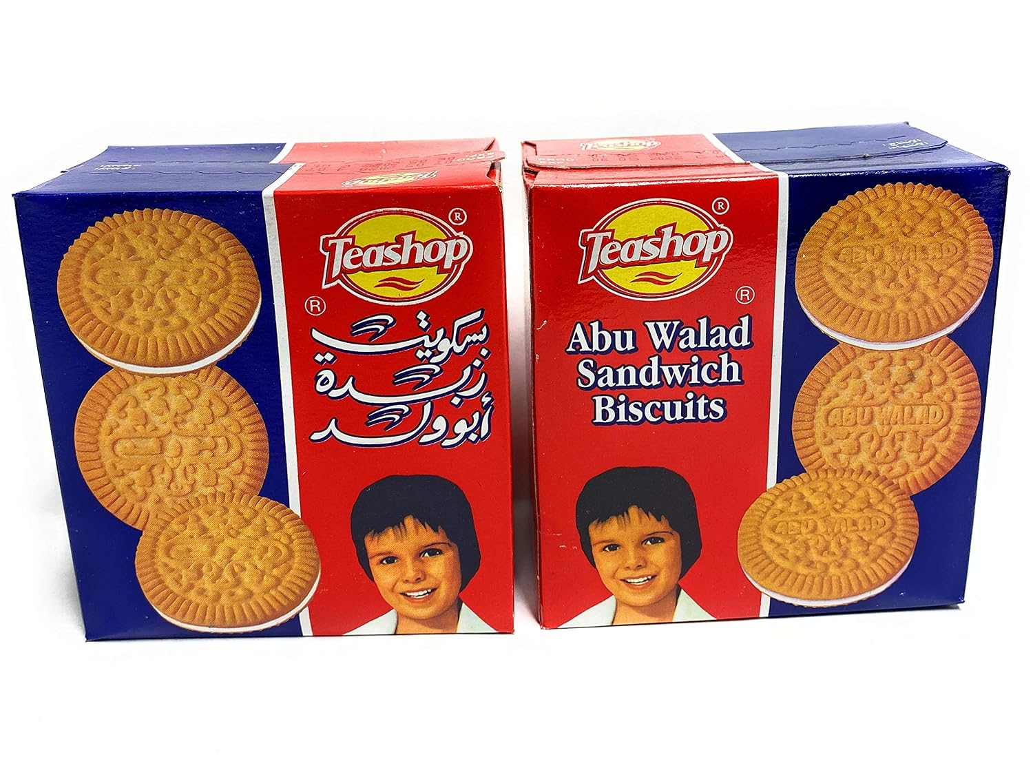 Abu Walad Sandwich Cremes Biscuits Cookies Snacks | Made in Yemen 3.52 oz 100 gram