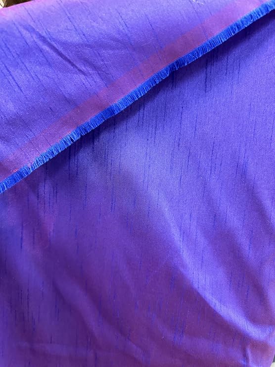 Imitation Raw Silk Shantung Dupioni Fabric,Baby Blue Color - 58" - Sold by The Yard - 100% Poly Dupioni Faux Silk (Two Tone Purple)