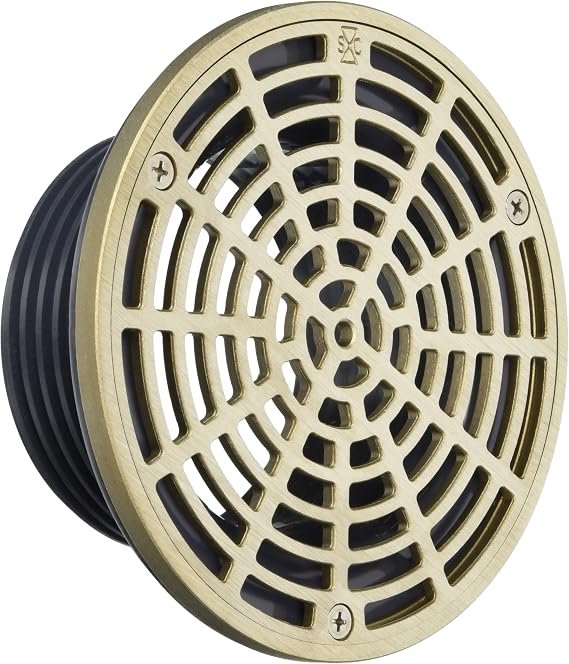 Soux Chief 832-4HNR Finish Line Adjustable Floor Drain Schlage 40 Hub Connection, 6 1/2"