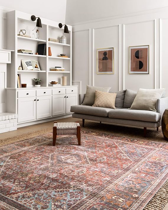 Loloi Loren Brick/Midnight 18" x 18" Sample Rug
