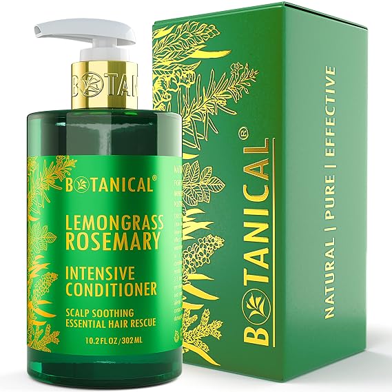 Intensive Conditioner - Lemongrass Rosemary - Scalp Soothing Hair Thinning Prevention - 10.2 Fl Oz (Pack of 1)