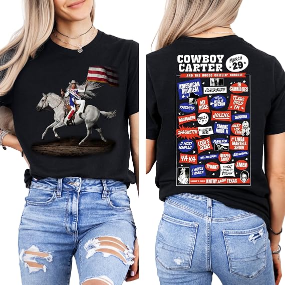 Cowboy Carter T-Shirt, Western Music Fan Shirt, Country Rodeo Graphic Tee, Southern Style Cowboy Shirt, Country Music