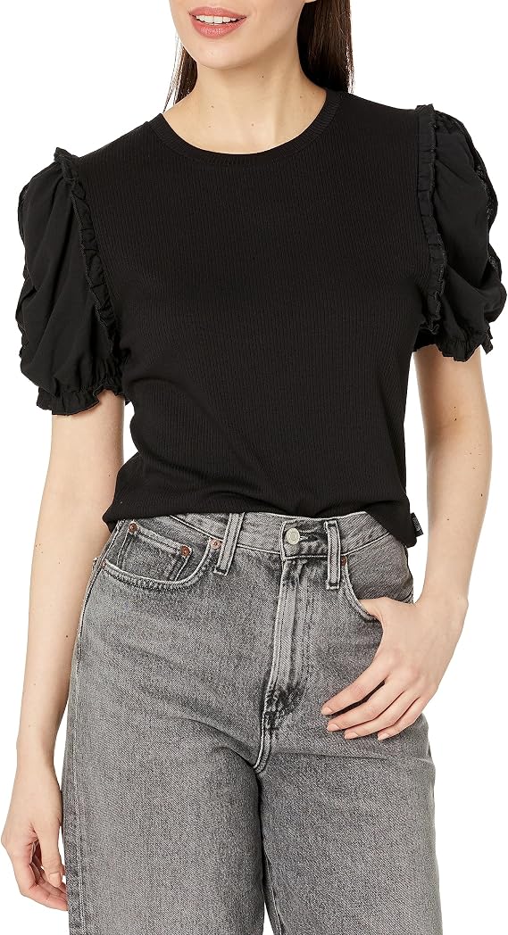 Buffalo David Bitton Women's Corey Mixed Media Tee