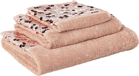 Popular Bath Blush Sinatra Bath Decor Accessories, Premium, Durable, Acrylic Resin, Eco-Friendly 3-Piece Bath Towel Set