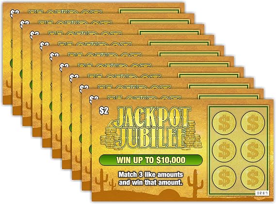 Larkmo Prank Gag Lottery Tickets - 10 Total Tickets, All Same Design, These Lottery Ticket Scratch Off Cards Look Super Real Like A Real Scratcher Joke Lotto Ticket, Win 10,000