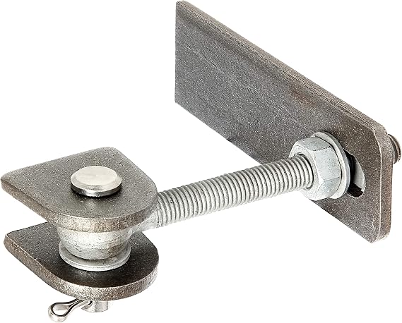 Alberts 411121 Gate Hinge for 180° Opening Long Version Hot-Dip Galvanised Screws and Nuts Bolts and Cotter Pin Made of Stainless Steel M12 Thread