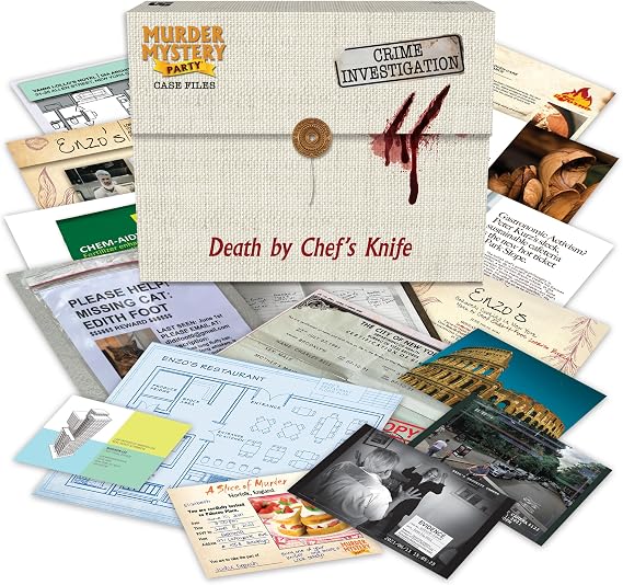 Death by Chef's Knife Case Files Detective Game with Evidence, Ages 14+