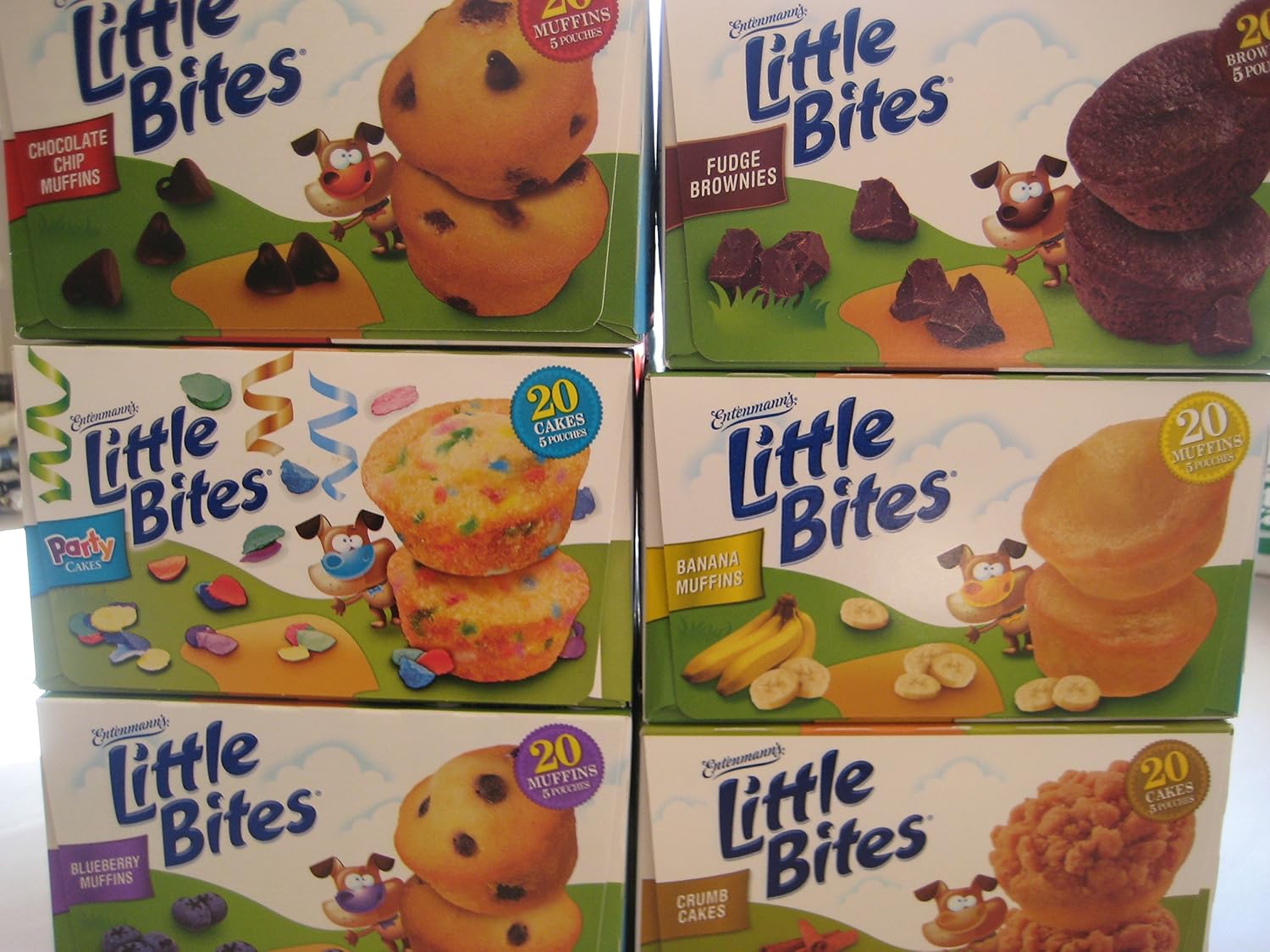 Entenmann&amp;#39;s Little Bites Variety Bundle: Chocolate Chip Muffins, Fudge Brownies, Party Cakes, Banana Muffins, Blueberry Muffins, Crumb Cakes. 6-Pack
