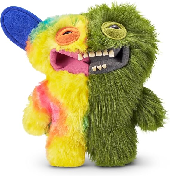 Fuggler Misfit Monsters 9-inch Series 1 (Grinnero McGoo - Green & Multi) by ZURU, Funny Ugly Monster Plush Toy