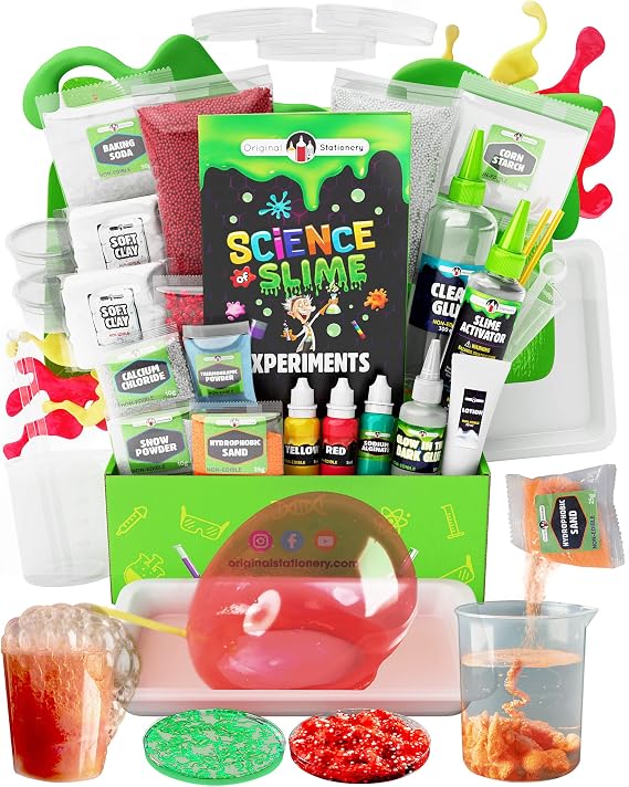 Original Stationery Science of Slime Kit, Slime Making Kit with Slime Ingredients to Create Kids Slime Experiments, Amazing Science Kits for Kids Age