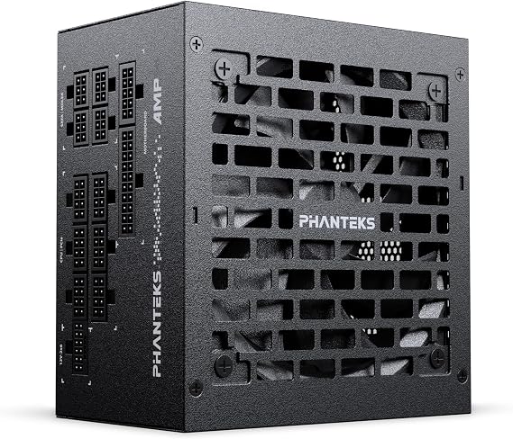 Phanteks AMP GH 1000W Platinum Power Supply, ATX 3.1 and PCIe 5.1 Platform, Fully Modular Individual Cables, Silent Fanless Mode (Black)