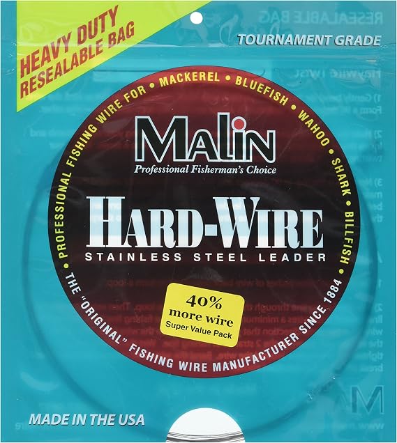 Malin LC1-42 SS Wire Cof, 42-Feet .01 Dia, 25-Pound
