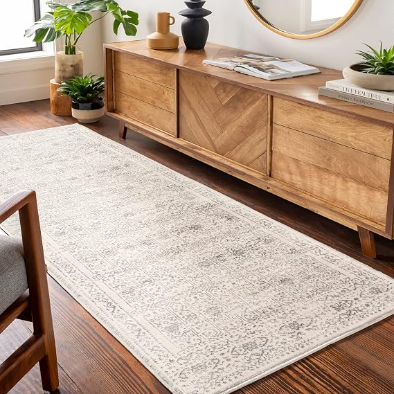 Livabliss Vicky Marrakech Vintage Runner, Hallway – 80x150 cm, Grey & Cream