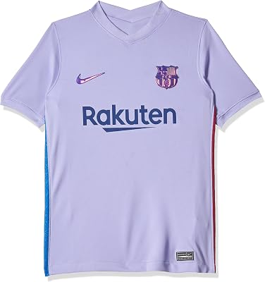 Nike 2021-2022 Barcelona Away Football Soccer T-Shirt Jersey Kids