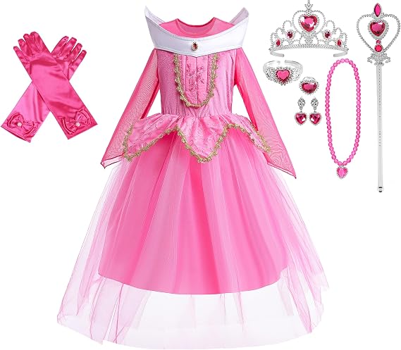 Dressy Daisy Princess Costume Dress Up Toddler Little Girls Halloween Birthday Party Fancy Ball Gown