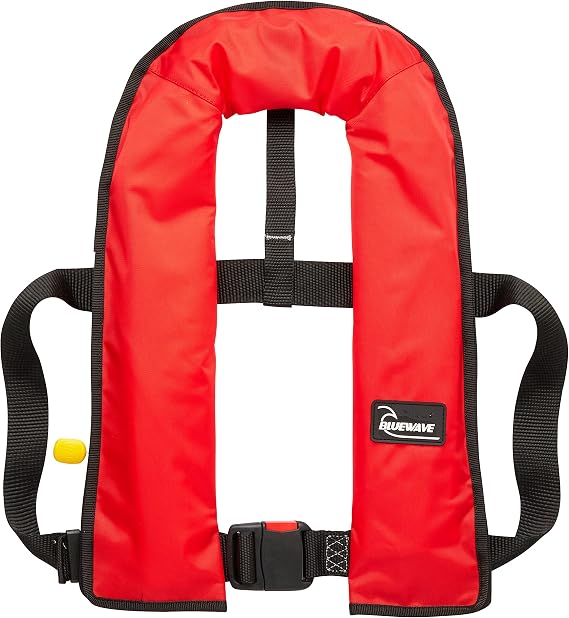 Bluewave Lightweight Manual 'Pull Cord to Inflate' Gas Lifejacket 150N Red