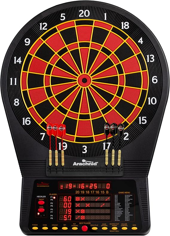 Arachnid Cricket Pro Tournament-Quality Electronic Dartboard up to 40 Games and 315 Variations (Including Popular Cricket Modes)