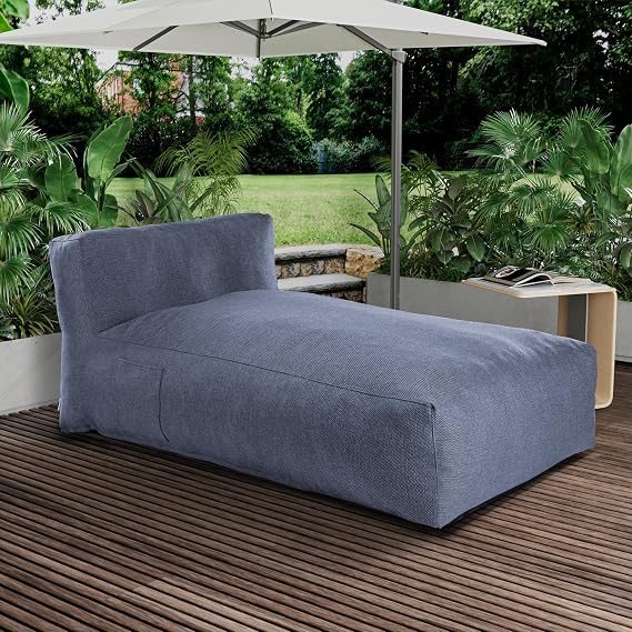 Dineli Chaise Lounge Chair Outdoor Bed Lounger Couch Sofa for Pool