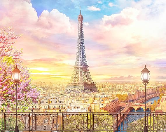Pintoo Jigsaw Puzzles 500 Piece for Adults - Romantic Paris Beautiful Plastic Puzzle for Home Decor Zero Dust Easy Storage [H1936]